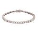 18ct White Gold 6.00ct Claw Set Natural Diamond Line Bracelet