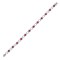 18ct White Gold Natural Diamond And Ruby Bracelet