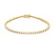 18ct Yellow Gold 3.00ct Claw Set Natural Diamond Line Bracelet