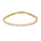 18ct Yellow Gold 5.00ct Claw Set Natural Diamond Line Bracelet