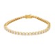 18ct Yellow Gold 5.00ct Claw Set Natural Diamond Line Bracelet