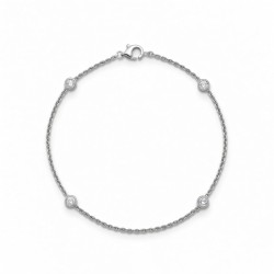 18ct White Gold Natural Diamond Bracelet