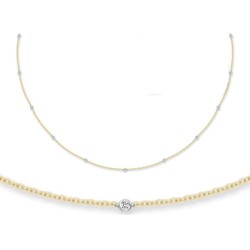 18ct White And Yellow Gold Natural Diamond Bracelet