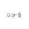 18ct White Gold 50pts Rub over earrings