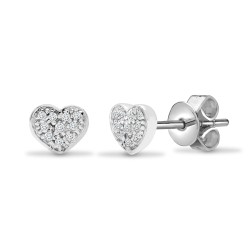 18ct White gold 10pt Natural Diamond stud earrings.