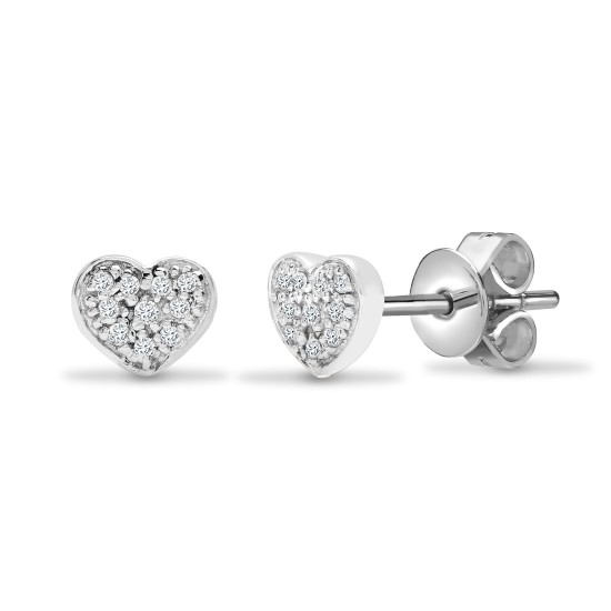 18ct White gold 10pt Natural Diamond stud earrings.