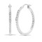 18ct White gold 27pt Natural Diamond creole Hoop Earrings.