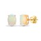 18ct yellow gold opal 1.63ct stud earrings.