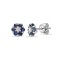 18ct White gold Natural Diamond 10pt and sapphire 55pt and stud earrings.