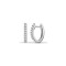 18ct White 0.14ct Natural Diamond Oval Huggie Earrings