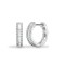 18ct White Gold 0.40ct Round & Baguette Natural Diamond Hoop Earrings