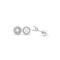18ct White 0.57ct Natural Diamond Stud earrings Cuffs - Holds 1.00ct Total