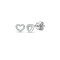 18ct White 0.14ct Natural Diamond Heart Earrings
