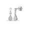 18ct White 0.38ct Natural Diamond Pear Shape Drop Earrings
