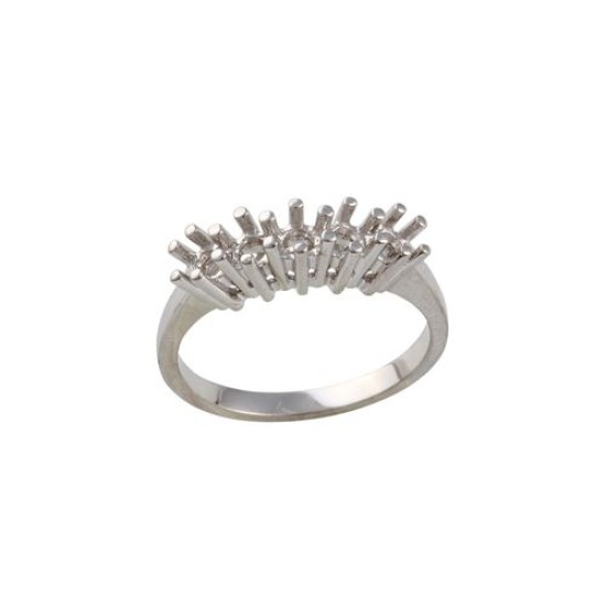 18ct White 25pts 5 Stone Natural Diamond Ring Mount
