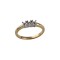 18ct Yellow and White 0.25ct Natural Diamond Claw Set Trilogy Ring Mount