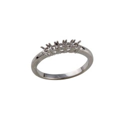 18ct White 0.50ct Natural Diamond 5 stone Ring Mount