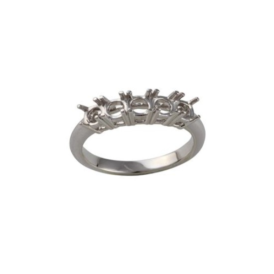 18ct White 1.00ct Natural Diamond 5 stone Ring Mount