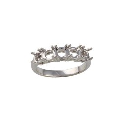 18ct White 2.00ct Natural Diamond 5 stone Ring Mount