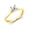 18ct Yellow Gold 50pts Solitaire Plain Wed-fit Ring Mount - Stock Size N