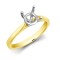 18ct Yellow Gold 1.00ct Solitaire Plain Wed-fit Ring Mount - Stock Size N