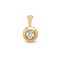 18ct Yellow Gold 15pts Rub over Pendant
