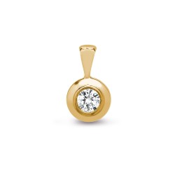 18ct Yellow Gold 25pts Rub over Pendant