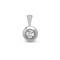 18ct White Gold 25pts Rub over Pendant