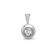 18ct White Gold 50pts Rub over Pendant