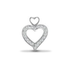 18ct White Gold Natural Diamond Pendant