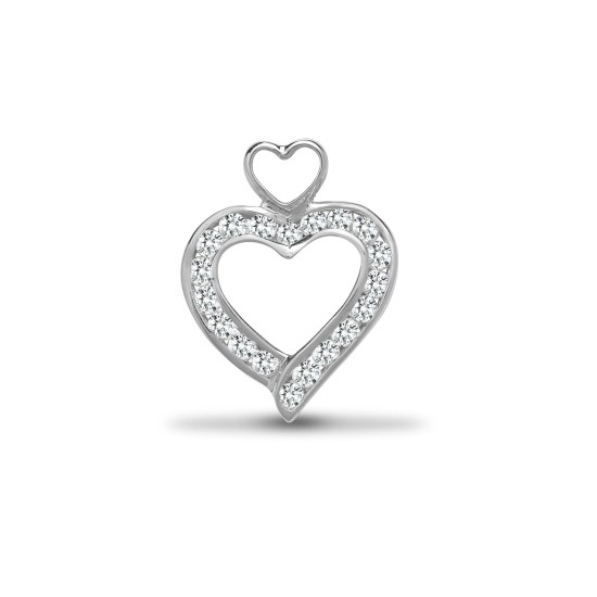 18ct White Gold Natural Diamond Pendant