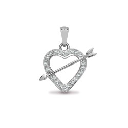 18ct White Gold Natural Diamond Pendant