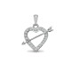 18ct White Gold Natural Diamond Pendant