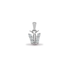 18ct White Gold Natural Diamond Pendant