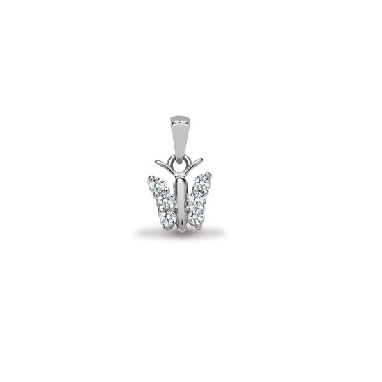 18ct White Gold Natural Diamond Pendant