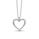 18ct White gold 15pt Natural Diamond pendant - 16" Chain included