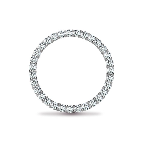 18ct White Gold Natural Diamond Pendant