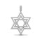 18ct White Gold Natural Diamond Star of David Pendant - 0.60ct