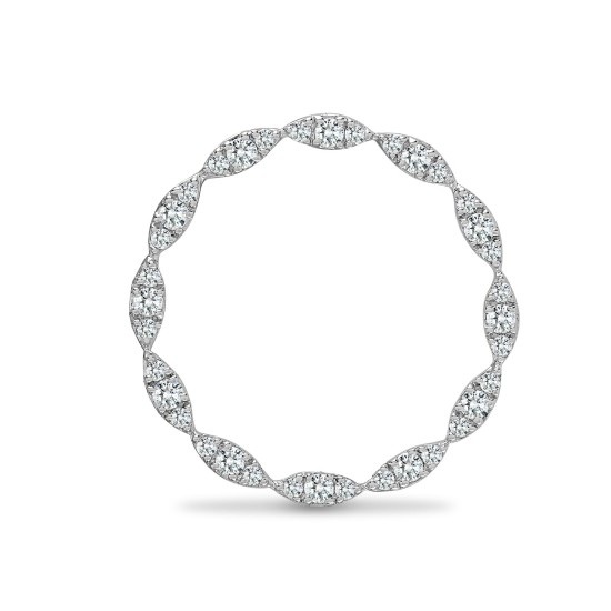 18ct White 0.38ct Natural Diamond Circle Pendant