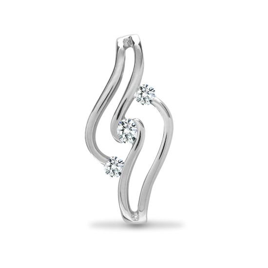 18ct White 0.16ct Natural Diamond Pendant