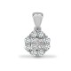 18ct White 1.00ct Round & Princess Cut Natural Diamond Pendant