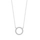 18ct White 0.18ct Natural Diamond Circle Pendant - 18" Chain included
