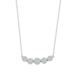 18ct White 0.75ct Natural Diamond Pendant - 18" Chain included