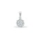 18ct White 0.33ct Natural Diamond 7 Stone Cluster Pendant