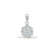 18ct White 0.50ct Natural Diamond 7 Stone Cluster Pendant