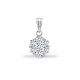 18ct White 0.75ct Natural Diamond 7 Stone Cluster Pendant
