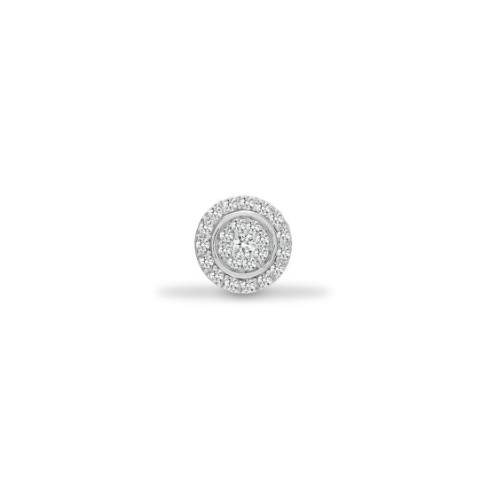 18ct White 0.20ct Natural Diamond Cluster Pendant