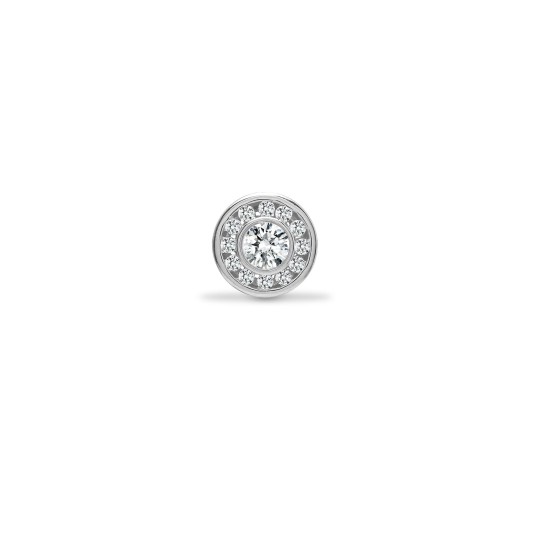 18ct White 0.25ct Natural Diamond Cluster Pendant