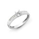 18ct White Gold 0.28ct Natural Diamond Ring. Fits 0.25ct