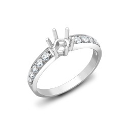 18ct White Gold 30pts Natural Diamond Ring. Fits 75pt